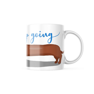 White Keep Going Coffee Mug