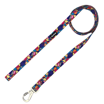 Geometrical Print Dog Leash With Metal Hook