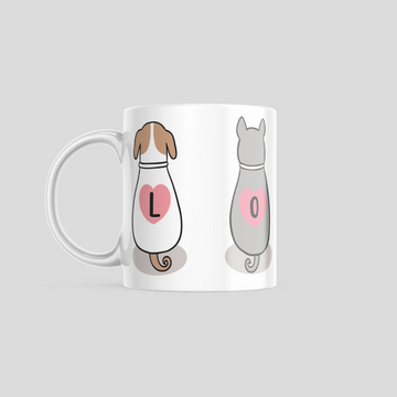 White Dog Love Coffee Mug