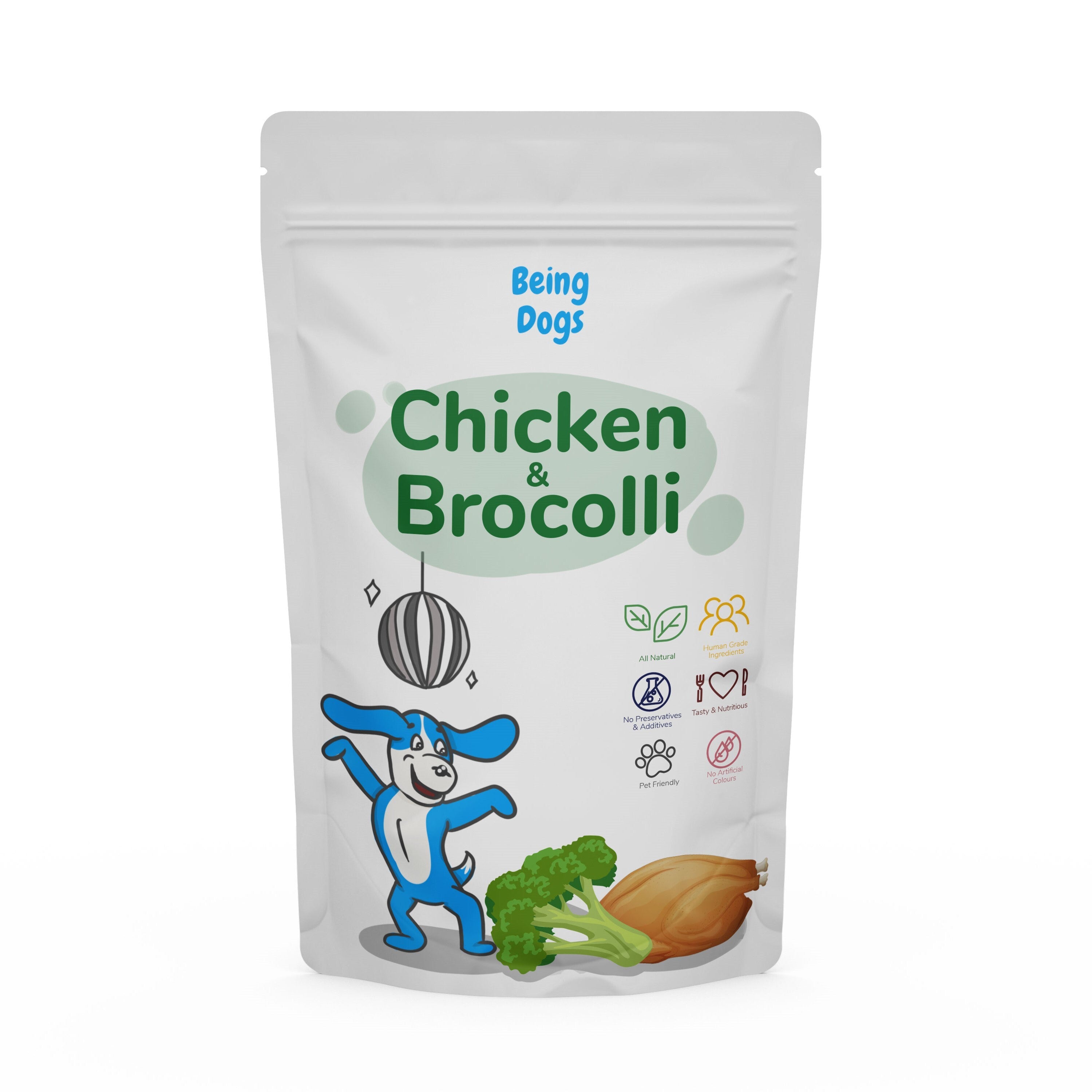 Chicken Broccoli Meal For Dogs Single Packet Customised Made Fresh Daily Zero Preservatives High In Protein