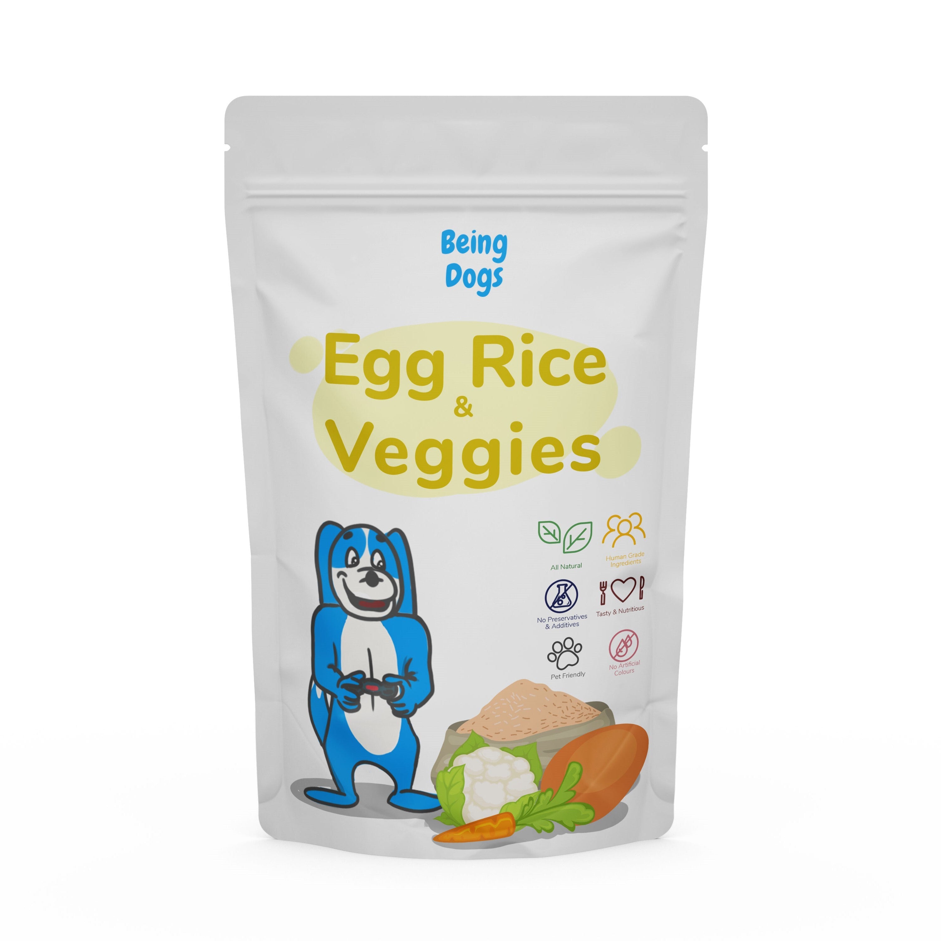 Egg Rice Veggies Meal For Dogs Single Packet Customised Made Fresh Daily Zero Preservatives High In Protein